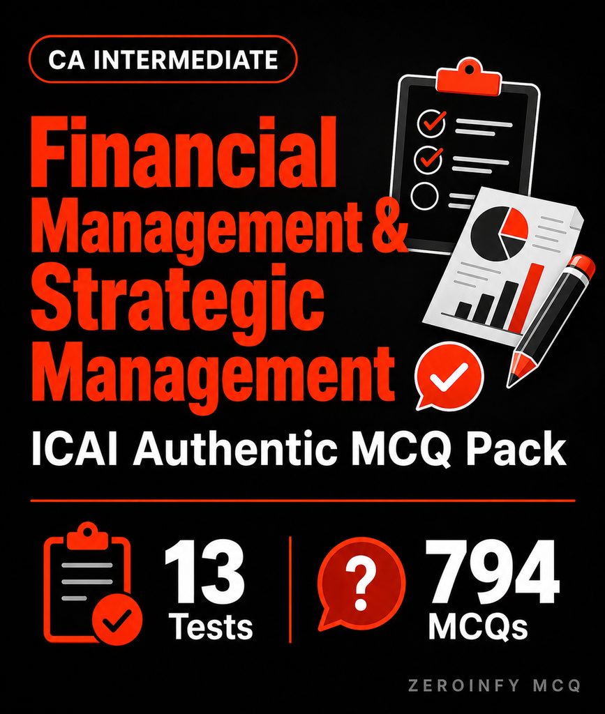 CA Inter FM & Strategic Management MCQ - ICAI Authentic Pack - Zeroinfy
