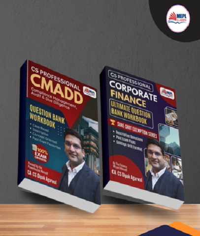 CS Professional CMADD and Corporate Finance Workbook Combo By MEPL Classes - CA Dipak Agarwal