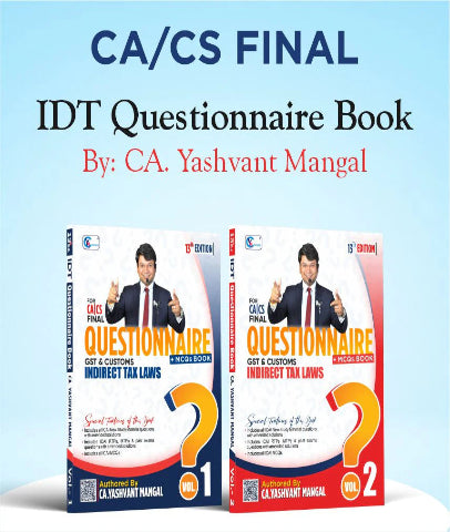 CA Final Indirect Tax Laws (IDT) Questionnaire And MCQs Book 13th Edition By CA Yashvant Mangal