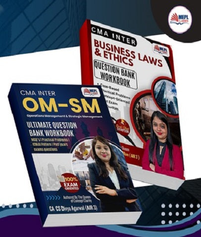 CMA Inter Law and OM SM Workbook Combo By MEPL Classes - CA Divya Agarwal