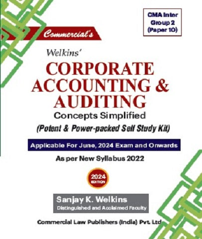 CMA Inter Corporate Accounting and Auditing Concepts Simplified By Sanjay Welkins
 - Zeroinfy