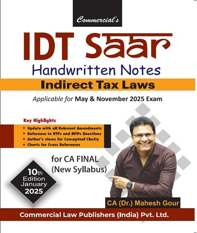 CA Final IDT SAAR Class Notes By CA Mahesh Gour