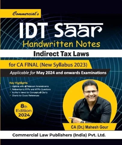 CA Final IDT SAAR Class Notes May 24 By CA Mahesh Gour - Zeroinfy