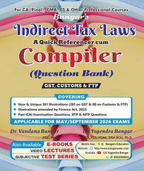 CA Final Indirect Tax (IDT) Compiler Question Bank By Yogendra Bangar and Vandana Bangar