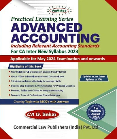 CA Inter New Scheme Advanced Accounting Practical Learning Series May 24 By CA G Sekar - Zeroinfy