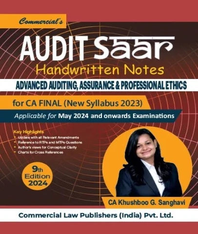 CA Final Audit SAAR Handwritten Book For May 24 By CA Khushboo Sanghavi - Zeroinfy