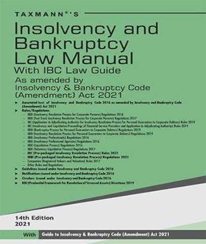 Insolvency and Bankruptcy Law Manual With IBC Law Guide By Taxmann- Zeroinfy