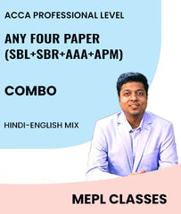 ACCA Professional Level Any Four Paper Combo (SBL+SBR+AAA+APM) By MEPL Classes - Zeroinfy