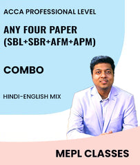 ACCA Professional Level Any Four Paper Combo (SBL+SBR+AFM+APM) By MEPL Classes - Zeroinfy