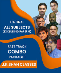 CA Final All Subjects (Excluding Paper 6) Fast Track Combo Package 1 By J.K.Shah Classes - Zeroinfy