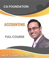CA Foundation Accounting Full Course By Prof Sudhir Sachdeva - Zeroinfy
