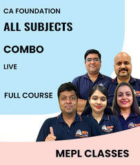 CA Foundation All Subjects Combo Live Full Course By MEPL Classes - Zeroinfy