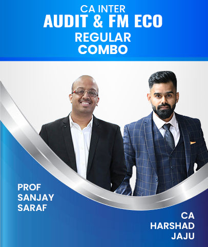 CA Inter Audit and FM ECO Regular Combo By CA Harshad Jaju and Prof Sanjay Saraf - Zeroinfy