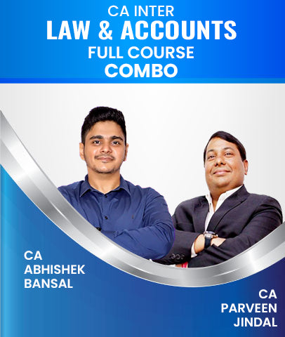 CA Inter Law and Accounts Full Course Combo By CA Abhishek Bansal and CA Parveen Jindal - Zeroinfy