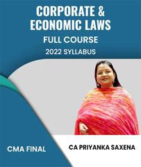 CMA Final 2022 Syllabus CORPORATE AND ECONOMIC LAWS Full Course By CA Priyanka Saxena - Zeroinfy