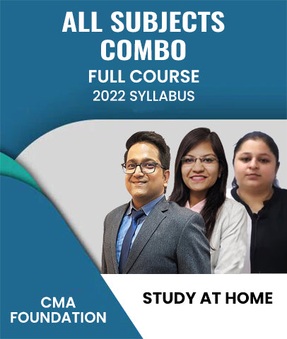 CMA Foundation 2022 Syllabus All Subjects Combo Full Course By Study At Home - Zeroinfy