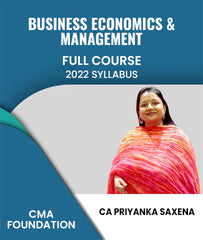 CMA Foundation 2022 Syllabus BUSINESS ECONOMICS AND MANAGEMENT Full Course By CA Priyanka Saxena - Zeroinfy