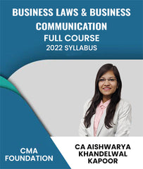 CMA Foundation 2022 Syllabus Business Laws and Business Communication Full Course By CA Aishwarya Khandelwal Kapoor - Zeroinfy