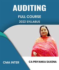 CMA Inter 2022 Syllabus AUDITING Full Course By CA Priyanka Saxena - Zeroinfy