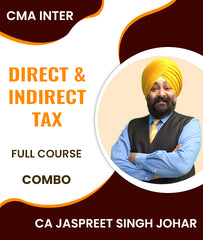 CMA Inter Direct and Indirect Tax Full Course Combo By CA Jaspreet Singh Johar - Zeroinfy