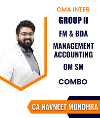 CMA Inter Group 2 Financial Management & Business Data Analyics + Management Accounting + OM-SM Combo By CA Navneet Mundhra - Zeroinfy