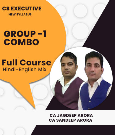 CS Executive Group 1 New Syllabus Regular Lectures Combo By CA Jagdeep Arora and CA Sandeep Arora - Zeroinfy