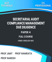 CS Professional Paper 4 Secretarial Audit, Compliance Management and Due Diligence Full Course By Prof Bhadresh - Zeroinfy