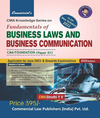 CMA Foundation Fundamentals Of Business Laws And Business Communication (FBLC) For June 23 By CMA Shruthi Y V - Zeroinfy