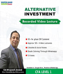 CFA Program Coaching Level 1 Alternative Investments Full Course By Bhupesh Anand - Zeroinfy