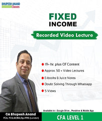 CFA Program Coaching Level 1 Fixed Income Full Course By Bhupesh Anand - Zeroinfy