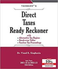 Direct Taxes Ready Reckoner Professional Book By Dr. Vinod K. Singhania-Zeroinfy