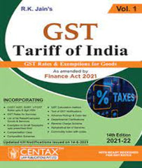 R.K. Jain’s GST Tariff of India (Set of 2 Volumes) Professional Book- Zeroinfy