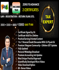 New Tax Expert Advanced GST and Income Tax Certification Courses by CA Piyush Gupta - Zeroinfy