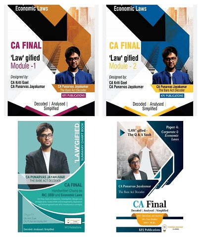 CA Final New Corporate and Economic Laws Complete Book Set By CA Punarvas Jayakumar - Zeroinfy